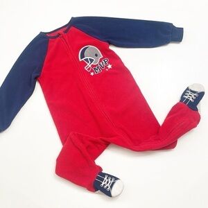 Absorba toddler boys football fleece footie